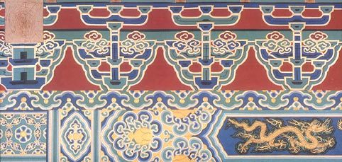 古建彩画工 中国古建筑彩画