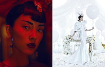 杂志大片：裴培携手VeraWang演绎完美东方新娘