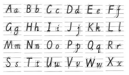 英语26个字母的手写体 26个英文字母手写体