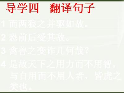 《狼》复习材料