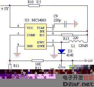 mc34063升压电路 mc34063 3.7v