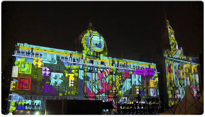 2013—2014年上海外滩迎新4D灯光秀 外滩灯光