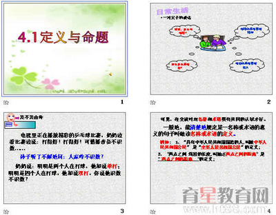 《定义与命题》的教学反思 湘教版定义与命题ppt