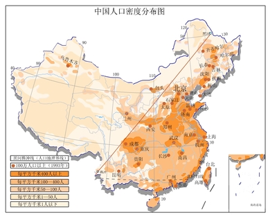 趣说中国人口及各省 中国各省人口分布