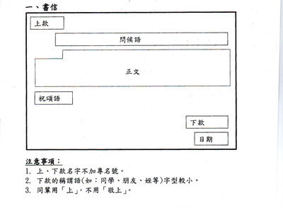 中文书信的标准格式 中文书信格式
