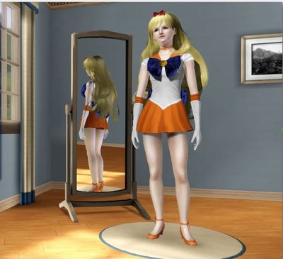Sims3-美少女战士SailorMoon-水兵月、夜礼服假面、水兵金星、木星 黑犬兽 水兵月