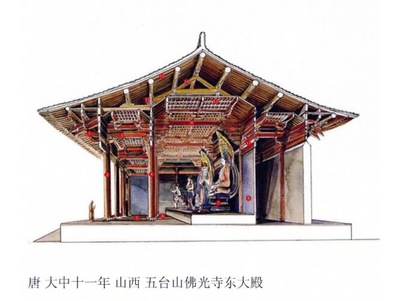手绘中国经典古建筑 古建筑手绘