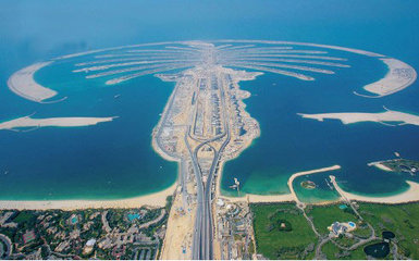 RT迪拜之旅一：世界最大人工岛“棕榈岛”考察；感受七星帆船酒店
