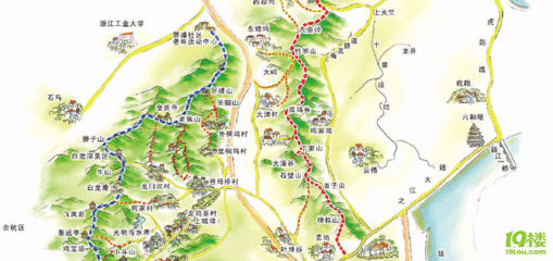 杭州西山游步道旅游路线乘车方法及地图 杭州运河游步道