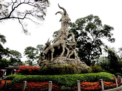 五羊石像与五羊雕塑传说•广州越秀公园随影 越秀公园五羊雕塑