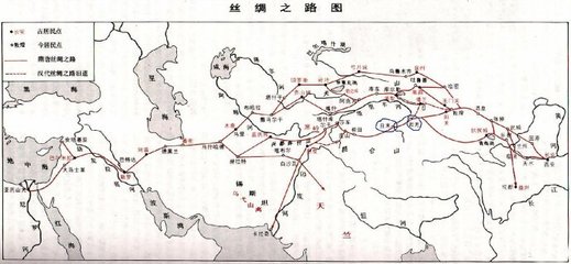 丝绸之路路线图及栗特人（转） 唐代丝绸之路路线图
