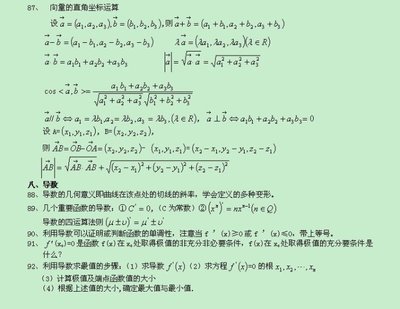 【高中数学公式大全】数学学习必备：高中数学常用公式及结论