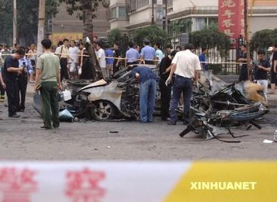 2007年7月9号济南建设路发生汽车爆炸 济南一仓库发生爆炸