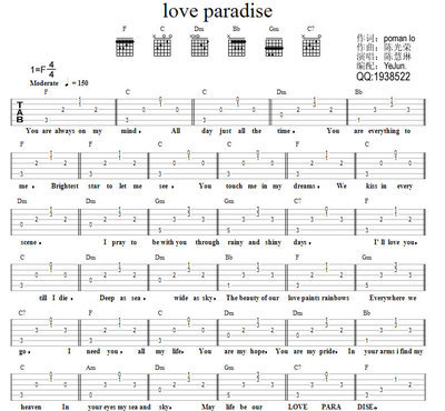 Paradise&Loveparadise love paradise原唱