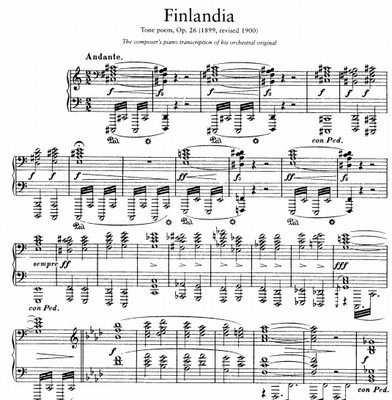 芬兰颂 芬兰颂钢琴谱