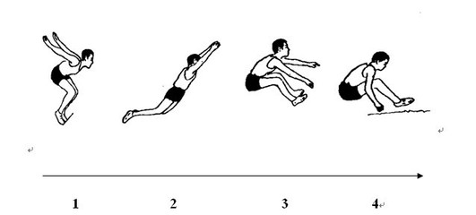 中考体育立定跳远动作图解 立定三级跳远动作要领