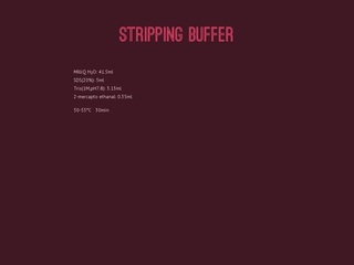 strippingbuffer配方（转） stripping buffer原理