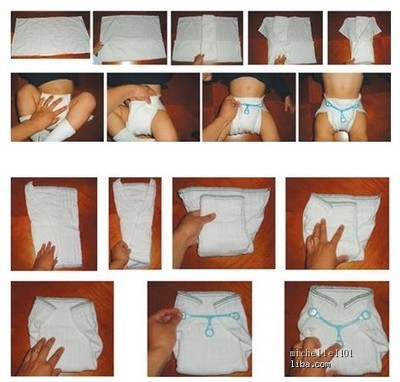 传统尿布[附尿布叠法及尿布扣的使用方法] 传统的尿布包裹方法