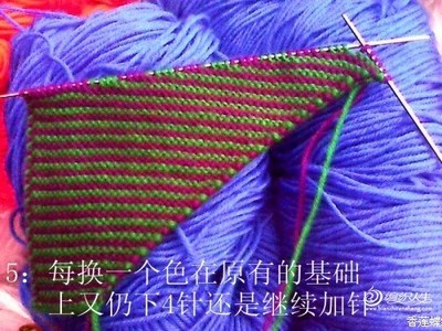 【棒针】[转]毛线拖鞋编织法 用棒针编织毛线拖鞋
