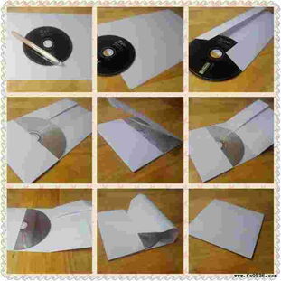 如何用A4纸作简单实用的光盘包装 a4纸 光盘