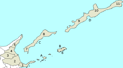 南千岛群岛(北方四岛）/地图 南千岛群岛地图