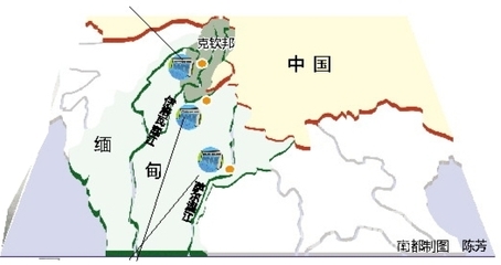 缅甸萨尔温江脑帕和蔓当水电站项目即将实施 萨尔温江地图