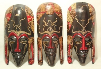 非洲木雕 非洲彩色木雕