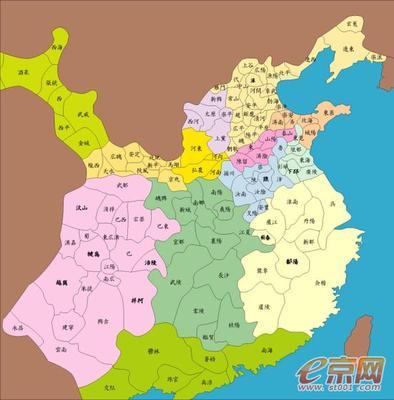 《三国演义》之三国时期行政地图 三国演义地图高清