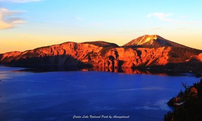 美国最深的湖泊：火山口湖国家公园（CraterLakeNationalPark）