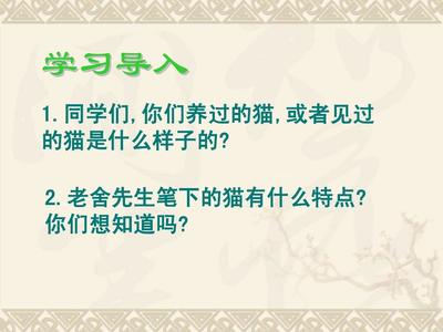 《猫》课堂实录 猫 课堂实录