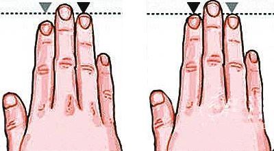 无名指和食指长短比例告诉我们的 食指比无名指长