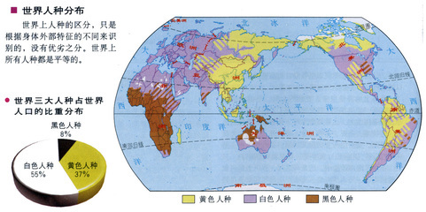 种族、人种、分布 中国人种分布