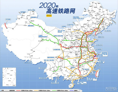 2020中国高速铁路网（图）研发4000公里真空管道磁悬浮 真空超导磁悬浮