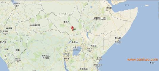 南苏丹地图 南苏丹到中国多远