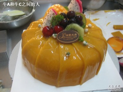 芒果流心布丁 月饼蛋糕图片
