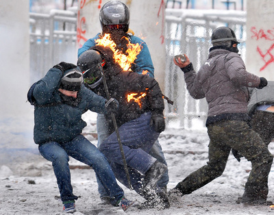实拍:骚乱前的乌克兰首都基辅(图)