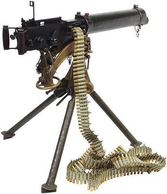马克沁重机枪的发明历史 马克沁水冷重机枪