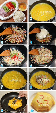 米饭的20种做法之——韩剧迷的美食新宠^o^---日式蛋包饭 日式蛋包饭