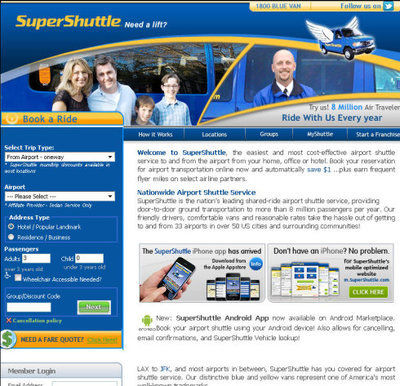 美国的机场巴士SuperShuttle接送机服务 supershuttle 小费