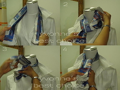 教你空姐丝巾的美丽系法，大公开（组图） 空姐丝巾的各种围法