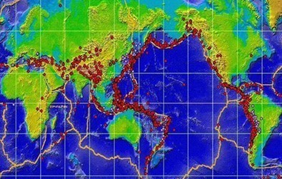 全球和中国的地震带分布图 世界地震带分布图