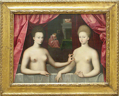 卢浮宫名画《加布里埃尔姐妹》 卢浮宫名画