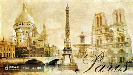 巴黎的标志性建筑－埃菲尔铁塔 巴黎的埃菲尔铁塔