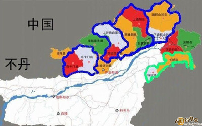 认识藏南-中国地图上的印度实际控制区 印度强占中国藏南地区