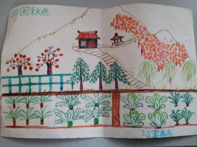 三年级上第三单元作文自己画一幅画或者自己描写《秋天的风景》 描写秋天的一幅画