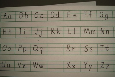 二年级字母音序表标准发音 字母音序表