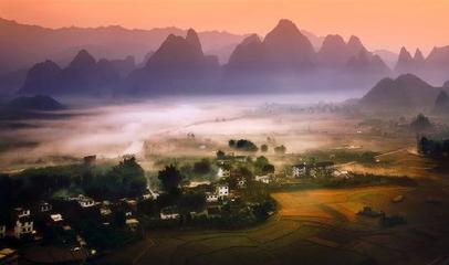 从阳朔兴坪古镇乘船到九马画山看漓江最美景色 杨堤 九马画山 兴坪