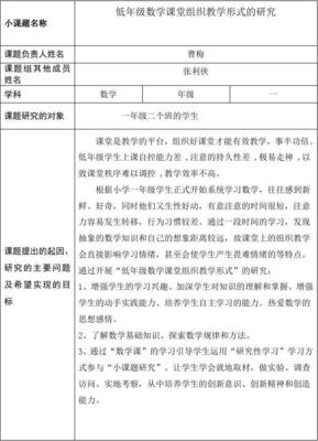 一年级数学小课题研究计划（2013.09） 一年级数学课题研究