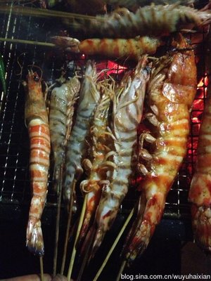 厦门当即最美、最高贵的野生海鲜大斑节虾烧烤 海鲜烧烤加盟