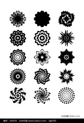 物品上的花廊图案设计之单独纹样设计 花卉单独纹样图案